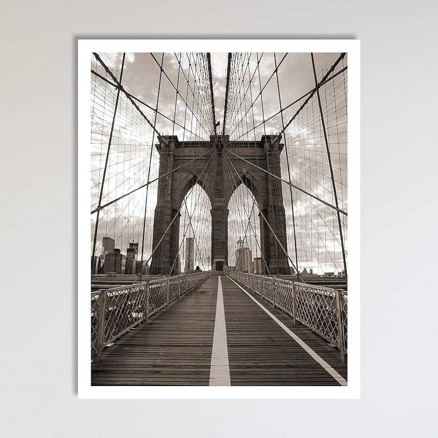 Amazon.com: Brooklyn Bridge New York City Black and White